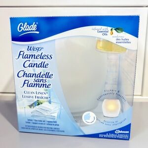 Glade Wisp Flameless Candle Clean linen scent